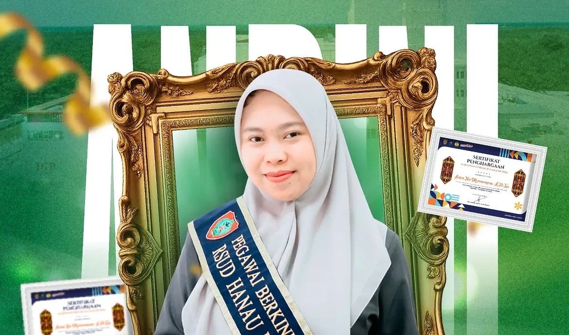 Dedikasi dan Pelayanan Prima Berbuah Prestasi, Andini Dinobatkan sebagai Karyawan Terbaik RSUD Hanau Periode Juni 2026