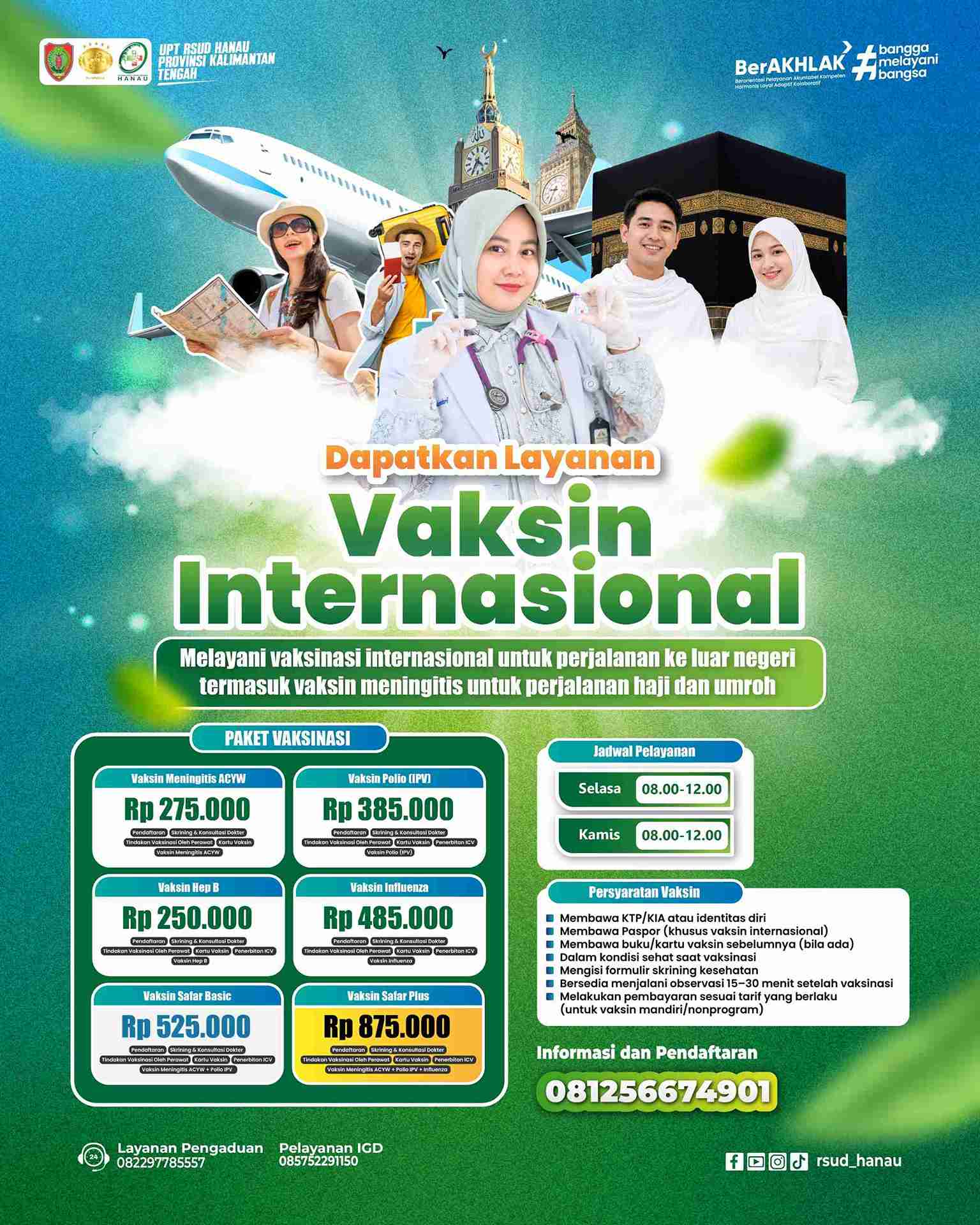 RSUD Hanau Hadirkan Layanan Vaksin Internasional, Siapkan Perjalanan Luar Negeri dengan Aman